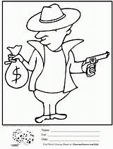 Robber Coloring Page sketch template