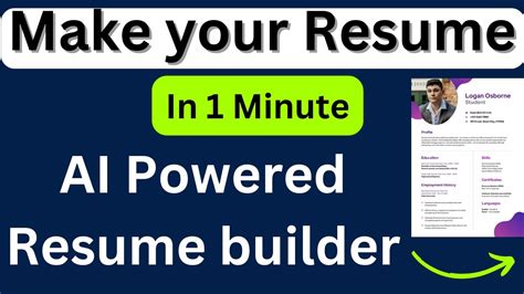 AI Powered Resume Builder | Make Your Resume Using AI in 5 Minutes | Resume Maker - YouTube