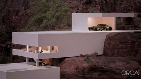 Minimalistic Cliff House Concept in Aust|Visualization