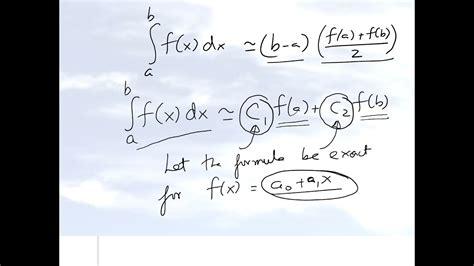 Trapezoidal Rule: Derivation via Method of Undetermined Coefficients - YouTube