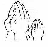 Praying Hand Coloring Page sketch template