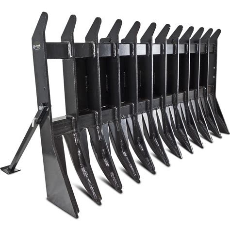 66" Root Bucket Rake Debris Silage Rock Skid Steer Tractor Loader Attachment - Walmart.com