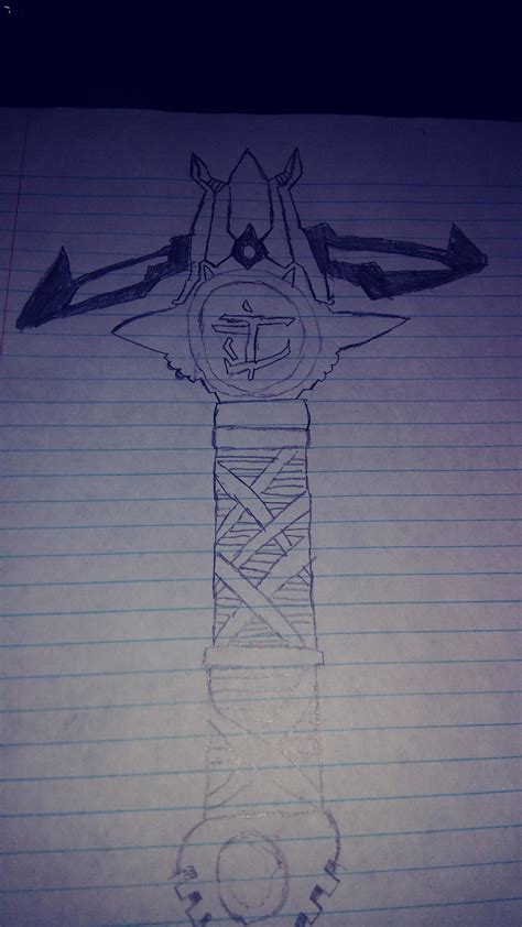 This is my attempt at drawing the crucible I want to draw the blade but ...