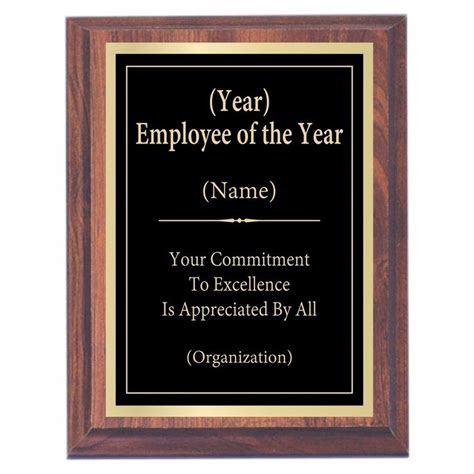 Employee of the Year Premier Award Plaque | Award plaque, Leadership ...