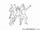 Disco Download Printable Party Coloring Pages sketch template
