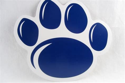 Pennsylvania Penn State University - Die Cut Nittany Lion PAW PRINT 10. ...