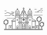 Fascinating California Mission Coloring Pages  Page sketch template