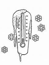 Winter Thermometer Coloring Page  Coloring Home sketch template