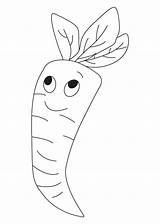 Coloring Pages  Cartoon Carrot Kids sketch template
