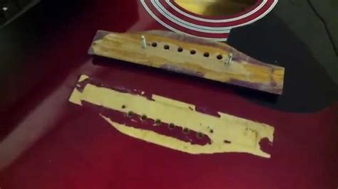 Acoustic Guitar Bridge Repair - Part 2 - YouTube