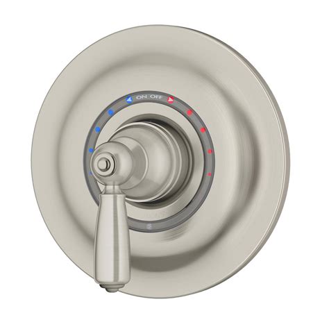 Symmons Allura 1-Handle Wall Mount Shower Valve Trim Kit in Satin Nickel (Valve not Included ...