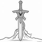 Legendary Master Sword Coloring Page 36844 29137 sketch template