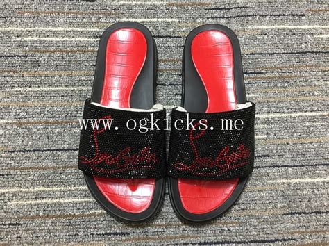 Christian louboutin slides crystal black red : r/Reps