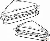 Breakfast Sandwiches coloring Page  Free Printable Coloring Pages sketch template
