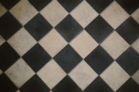 Black and White Checkered Tiles · Free Stock Photo