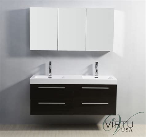 54 Inch Double Sink Bathroom Vanity with Soft Closing Drawers UVVU50754WG54