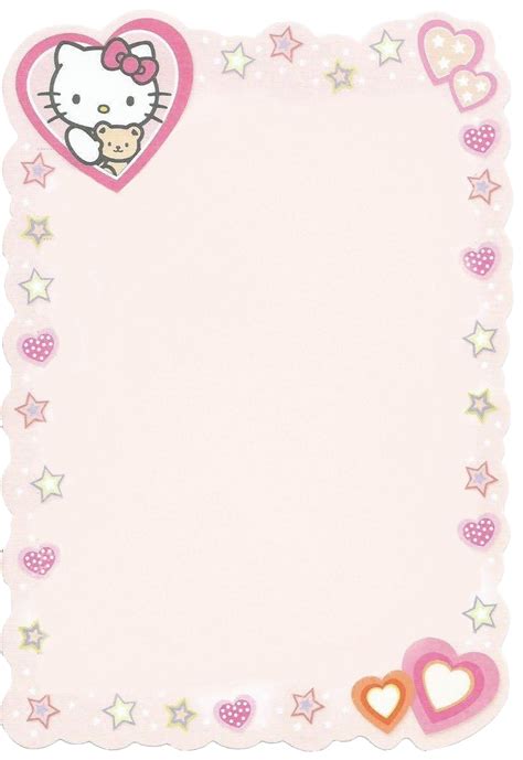Pin on my png frames for photos 10×15 cm hello kitty printables hello kitty invitations hello ...