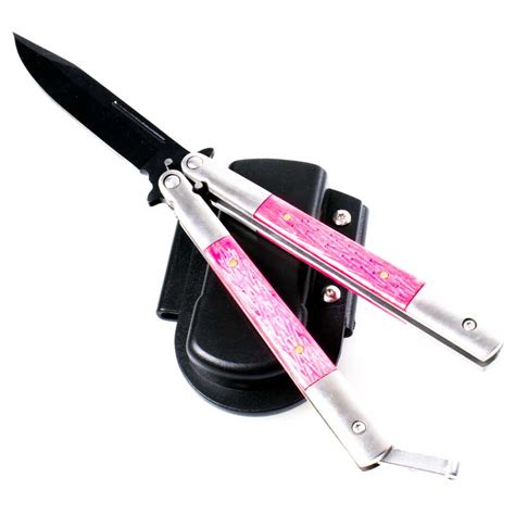 Bubblegum Bandit Butterfly Knife - Pink Butterfly Knives - Ladies ...