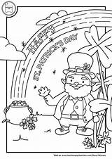 ST PATRICKS DAY Free Coloring Page / Post Card By WIMASU  sketch template