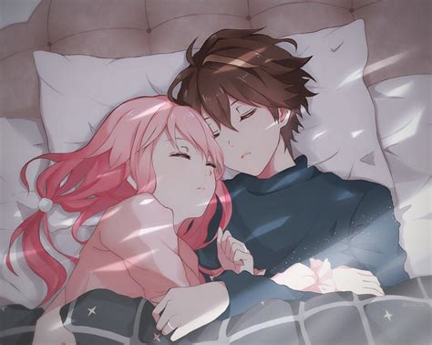 Những bức ảnh ôm người yêu ngủ anime gợi cảm và ấn tượng