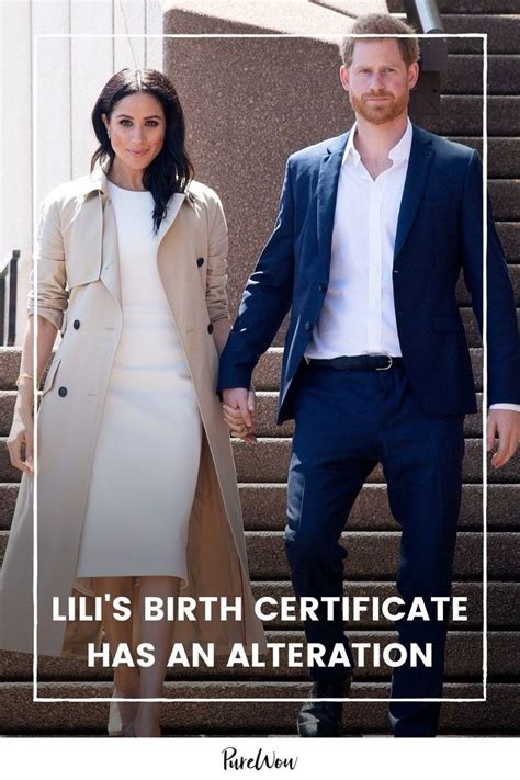 Meghan Markle & Prince Harry Filled Out Lili's Birth Certificate with ...