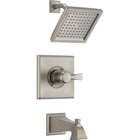 Delta Dryden 1-Handle Tub and Shower Faucet Trim Kit Only in Stainless (Valve Not Included ...