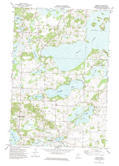 Phelps topographic map, MN - USGS Topo Quad 46095d7