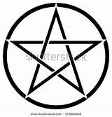 Wiccan Pentagram Drawings Sketch Coloring Page sketch template