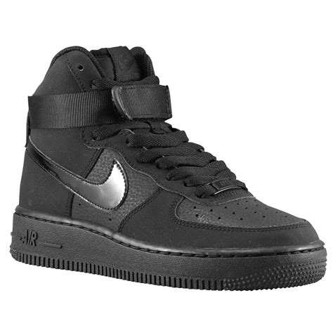 Nike Air Force 1 High - Boys' Grade School - Basketball - Shoes - Black/Black/Black Nike Air ...