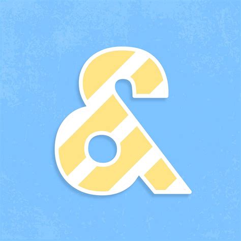 Ampersand font sticker graphic vector | Vector - rawpixel