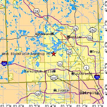 West Bloomfield Township, Michigan (MI) ~ population data, races, housing & economy