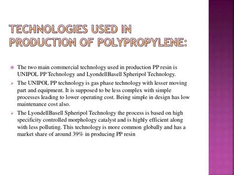 Industrial processes for synthesis of polypropylene