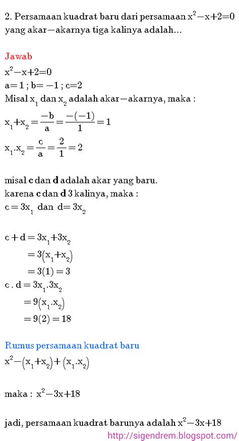 Populer 27+ Contoh Soal Persamaan Kuadrat Dan Penyelesaiannya Kelas 10