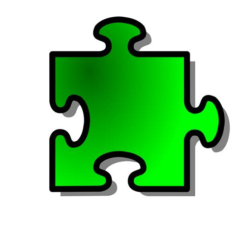Puzzle Piece | Free Stock Photo | Illustration of a green puzzle piece | # 14992