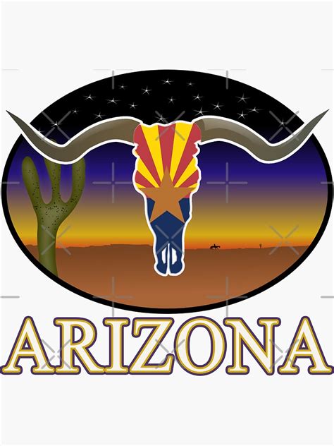 "AZ Arizona State Flag Logo" Sticker by ThreadsNouveau | Redbubble