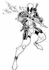 Deadpool coloring pages  ColoringLib sketch template