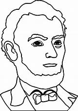 Abraham Lincoln President Line Coloring Page  Wecoloringpagecom sketch template