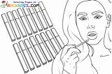 Makeup Artist Coloring Pages  Saubhaya sketch template