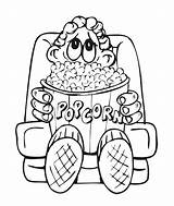 Popcorn Kernel Coloring Page sketch template