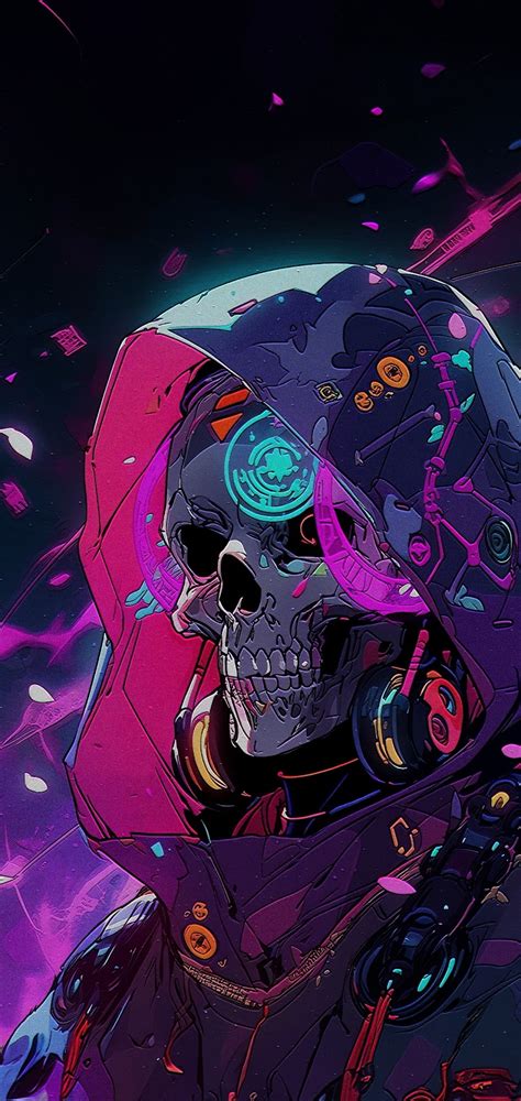 CYBERPUNK SKULL SKIN CHARACTER HD WALLPAPER - HeroWall