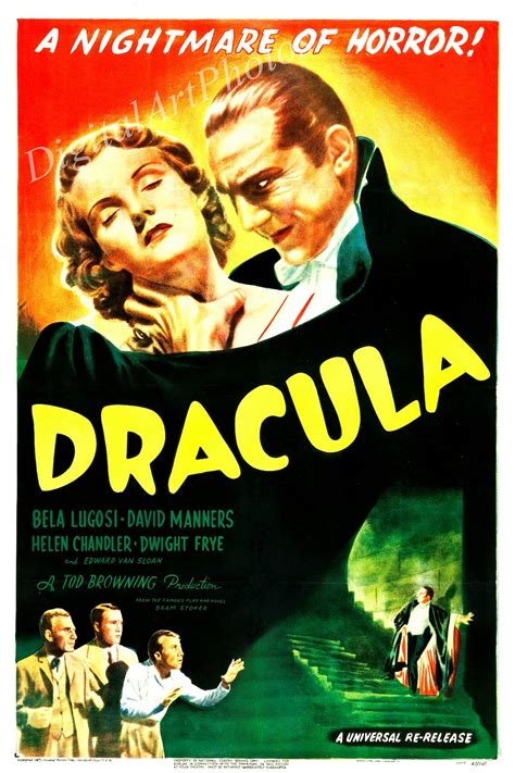 Dracula 1947 Reissue Movie Poster Bela Lugosi Dracula Poster | Etsy