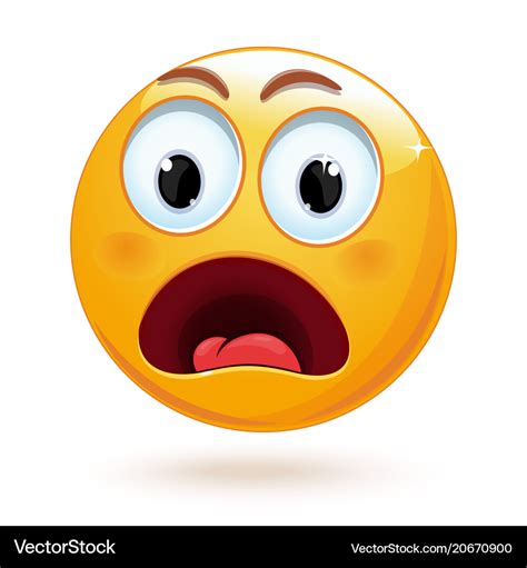 Shocked face emoji icon Royalty Free Vector Image