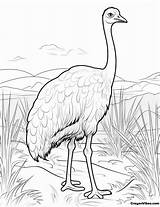 Emu Coloring Pages Free Printable For Kids And Adults sketch template