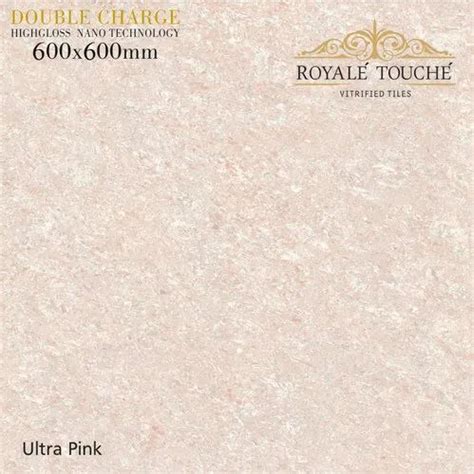 Ultra Pink Floor Bedroom Tiles Double Charged Vitrified Tiles, Size ...