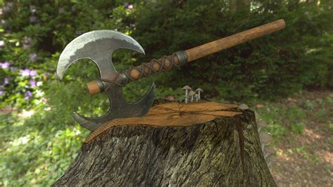 3D two-handed battle axe pbr - TurboSquid 1555198