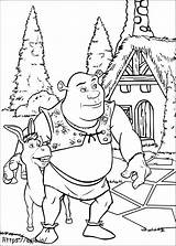 Shrek And Donkey A4 coloring Page sketch template