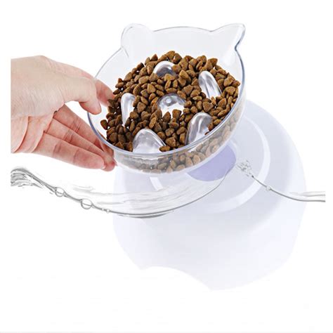 Orthopedic Cat Bowl & Slow Feeder 2-in-1 [Anti-Vomiting]