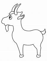 Goat For Coloring PNGs Free Download sketch template