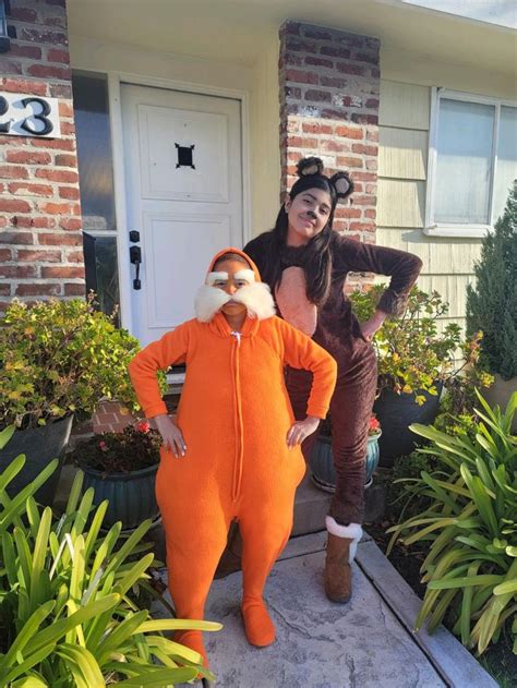 The Lorax and Barbaloot Bear | Lorax costume, Matching halloween costumes, Halloween costume outfits