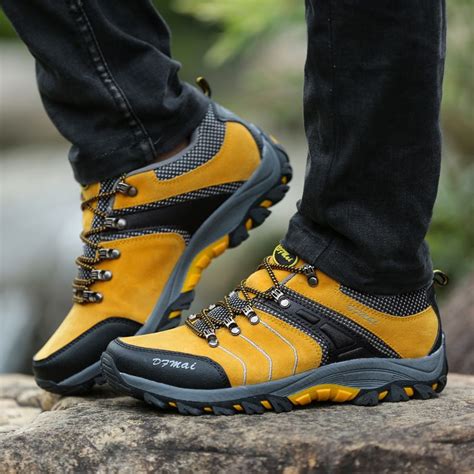 Outdoor Hiking Trekking Boots Waterproof Boot Brand Men canvas fishing shoes Sport Shoes ...